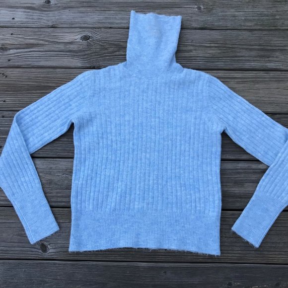 Zara Women Sweater Long Sleeve Turtle Neck Wool - Picture 4 of 8